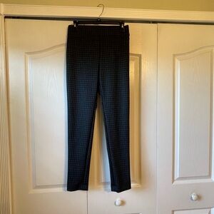 Black Checkered Women's Pants